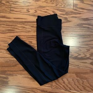 Black leggings with mesh detail on back